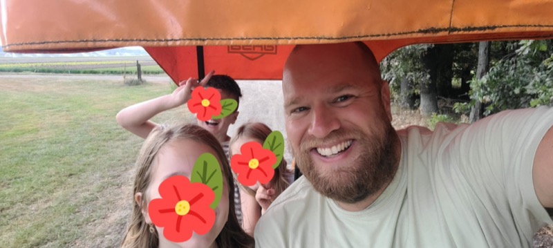 Elmer met de kinderen